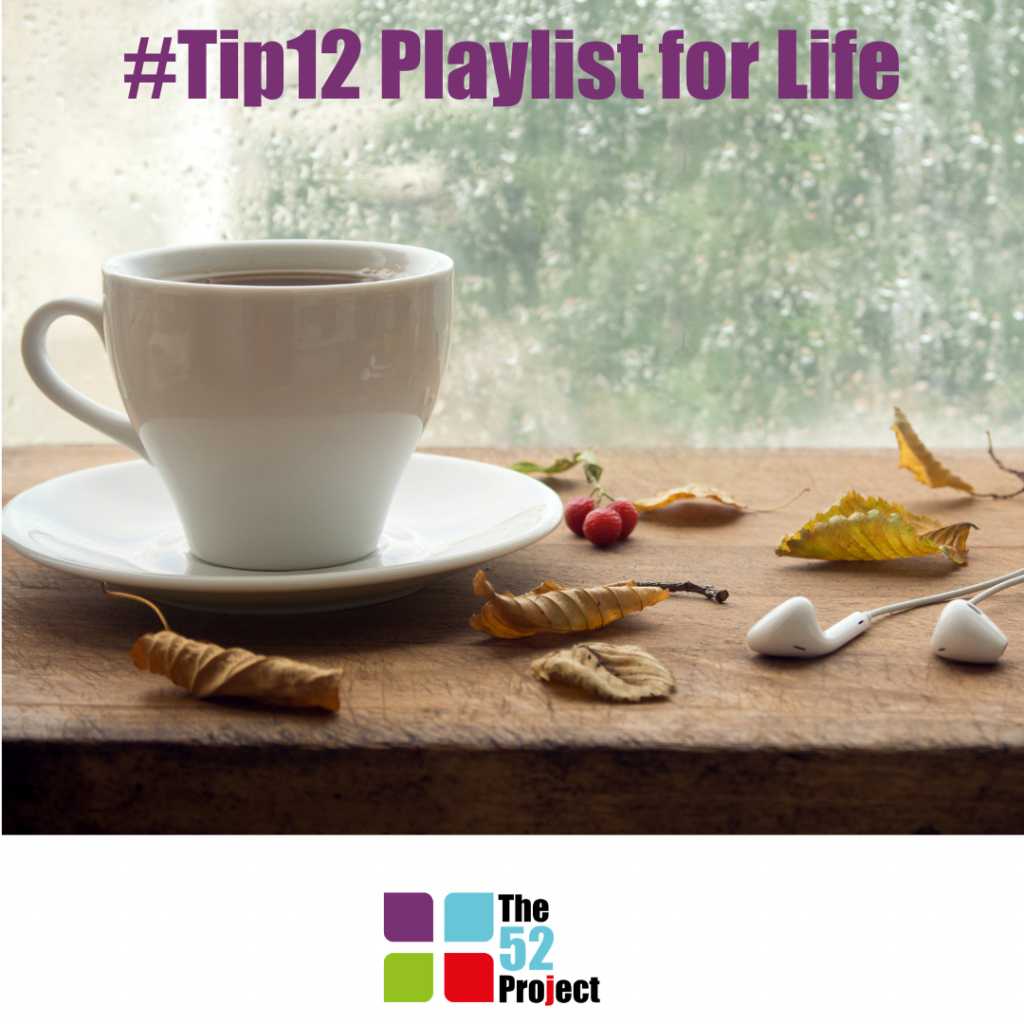 playlist, music, change your mood, the 52 project, iain price, dulcie swanston, its not bloody rocket science, think it out, the 52 project, 52 tips, wellbeing, listen to music